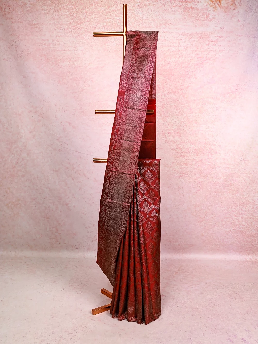 Wine Kancheepuram Silk Saree