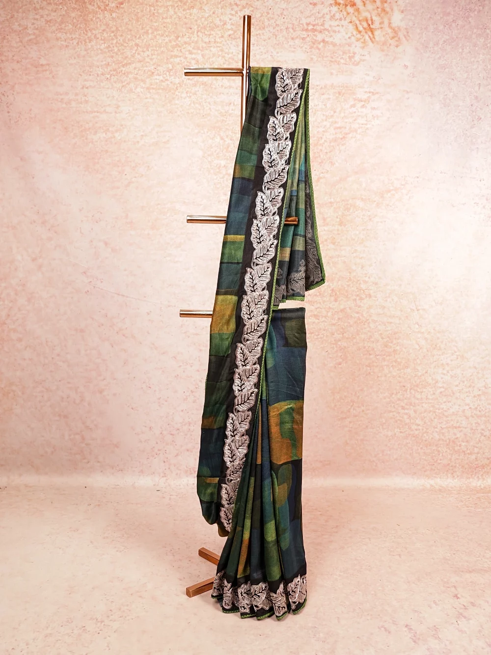 Multi Colours Semi Jute Saree