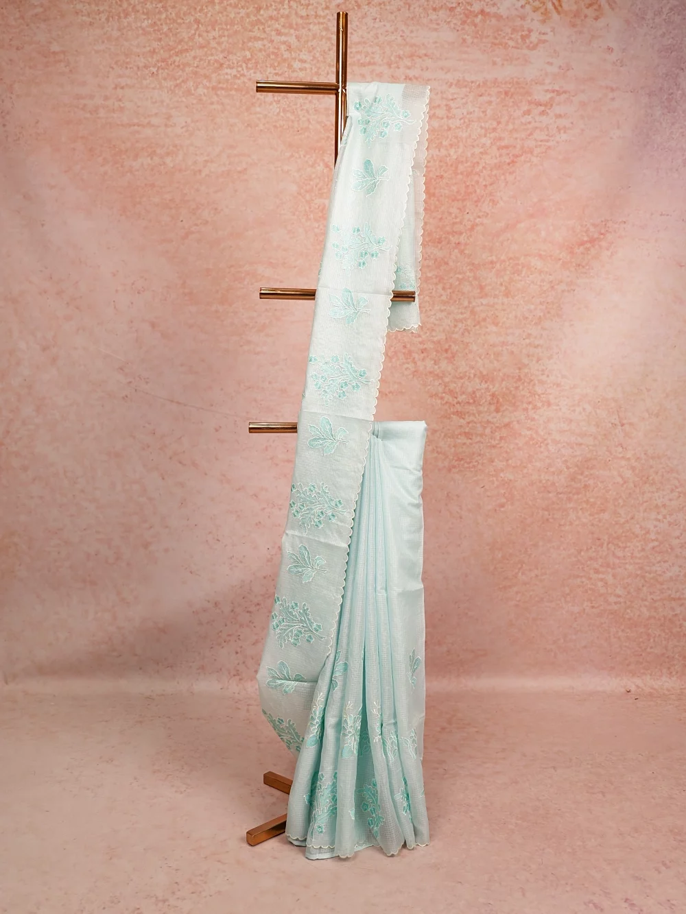 Powder Blue Silky Kota Saree