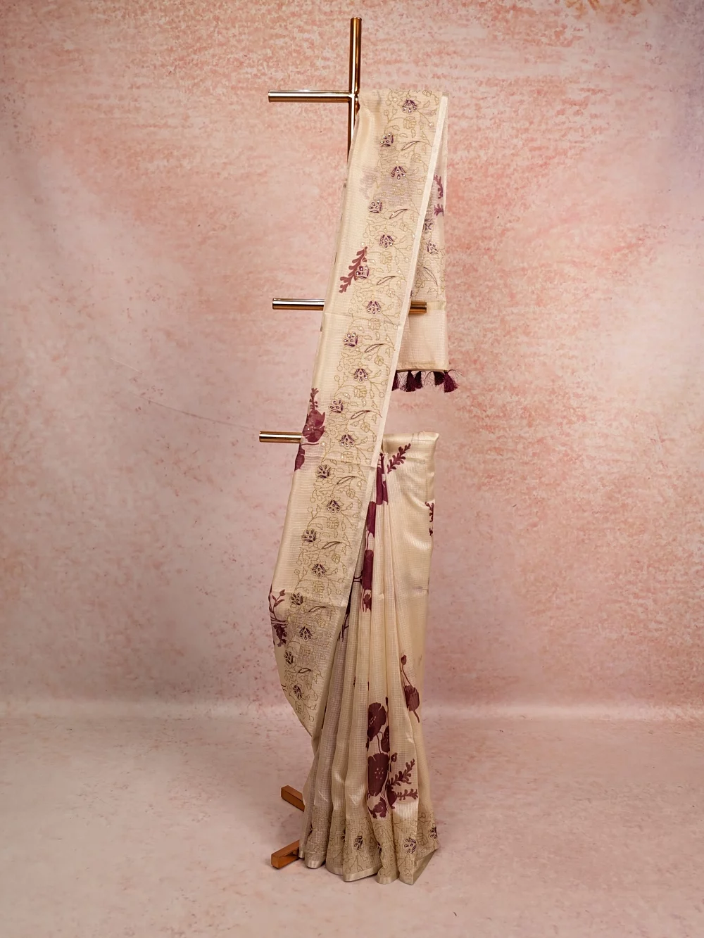 Cream Silky Kota Saree