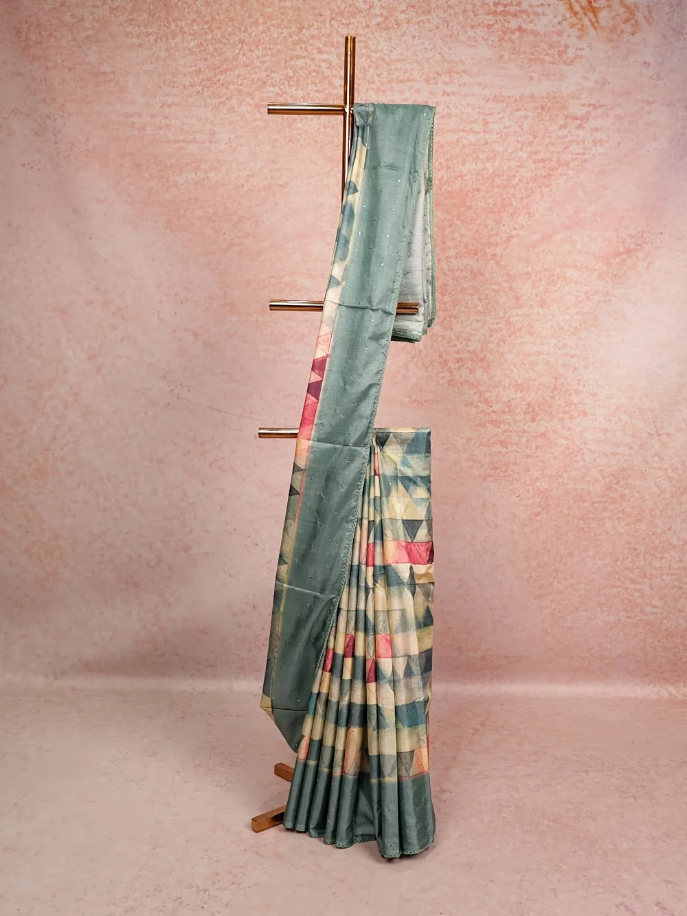Multi Colour Soft Tussar Saree