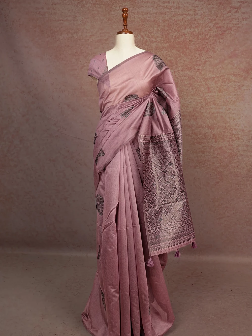 Lavender Semi Silk Saree