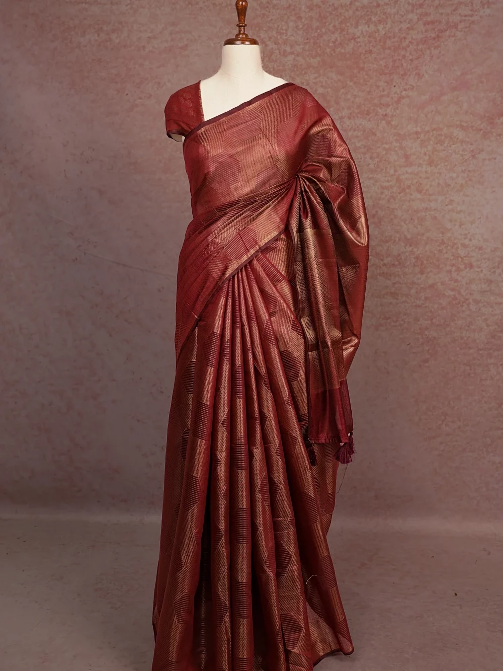 Brown Semi Silk Saree