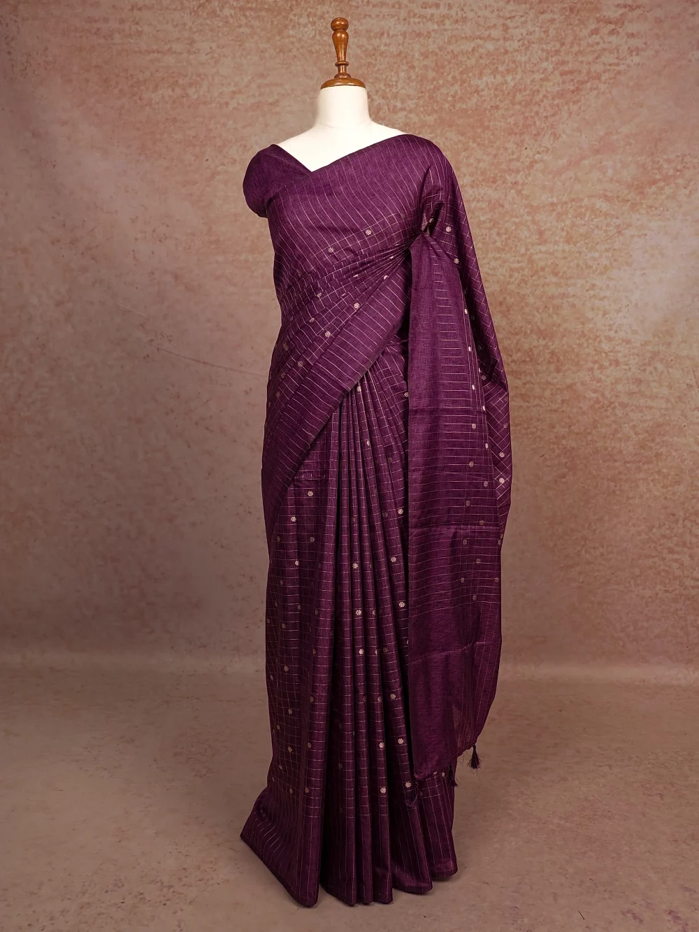 Violet Semi Silk Saree