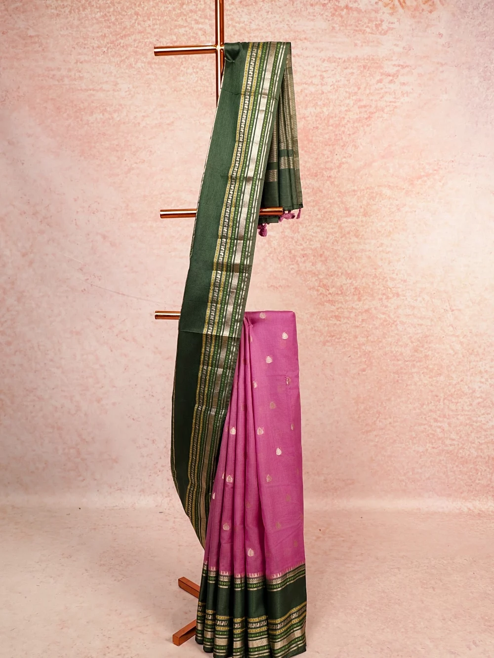 Lavender Semi Banarasi Saree