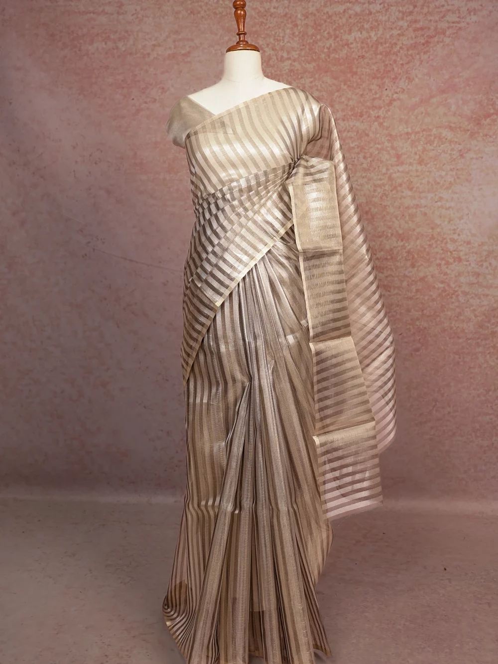 Silver Semi Tissue Saree