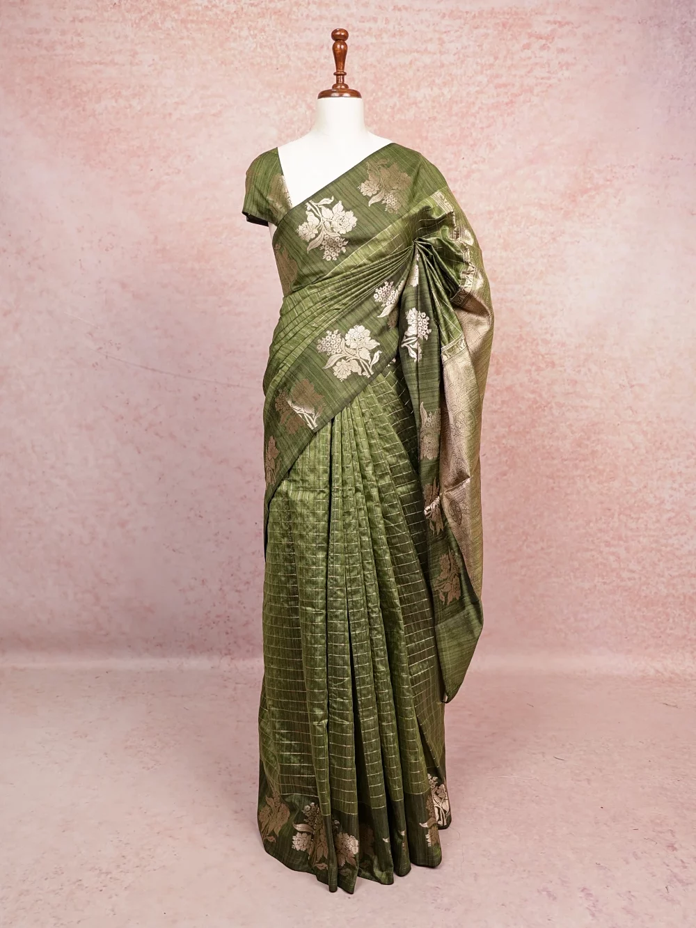 Green Semi Silk Saree