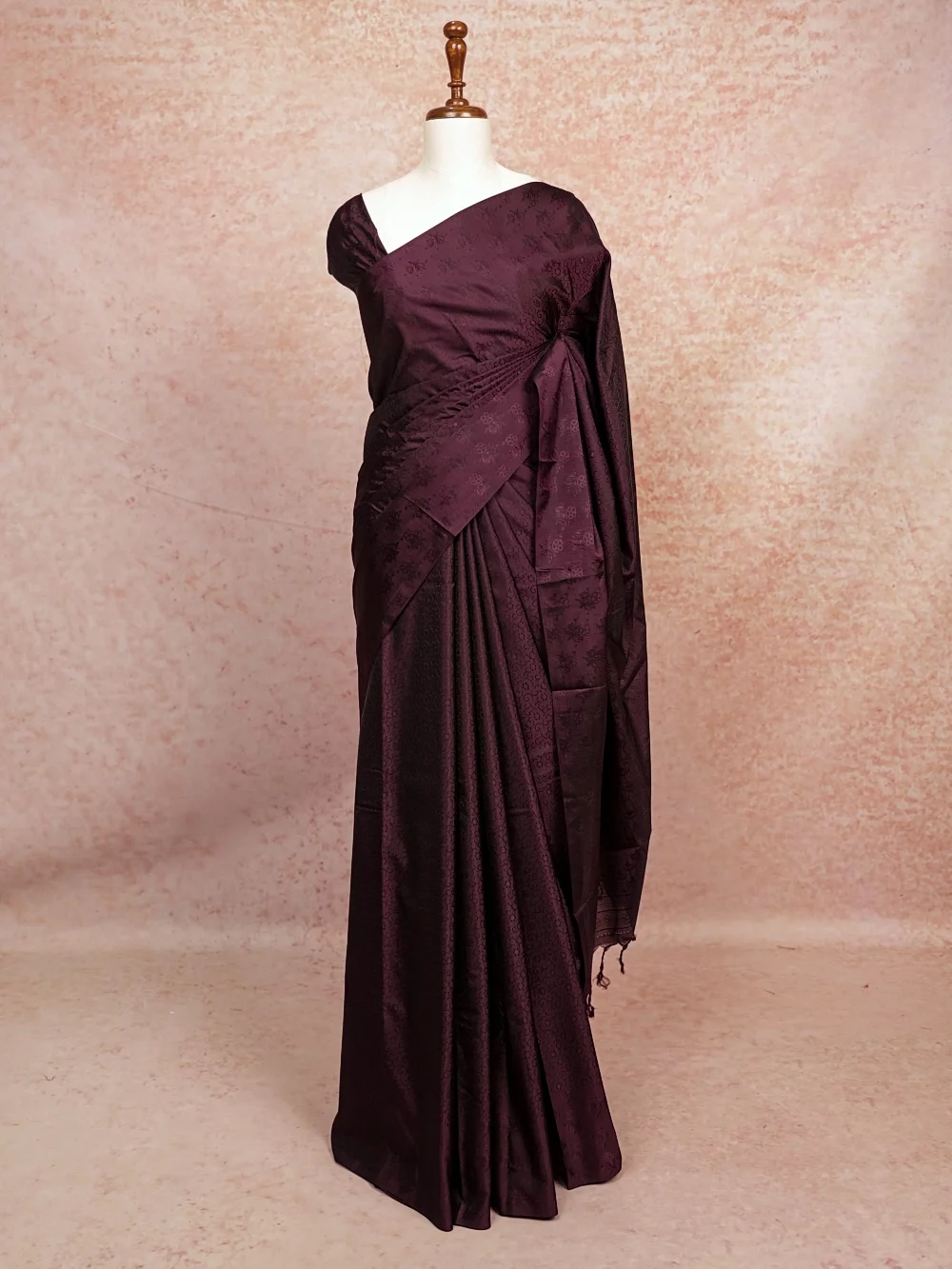 Grape Wine Soft Silk Saree