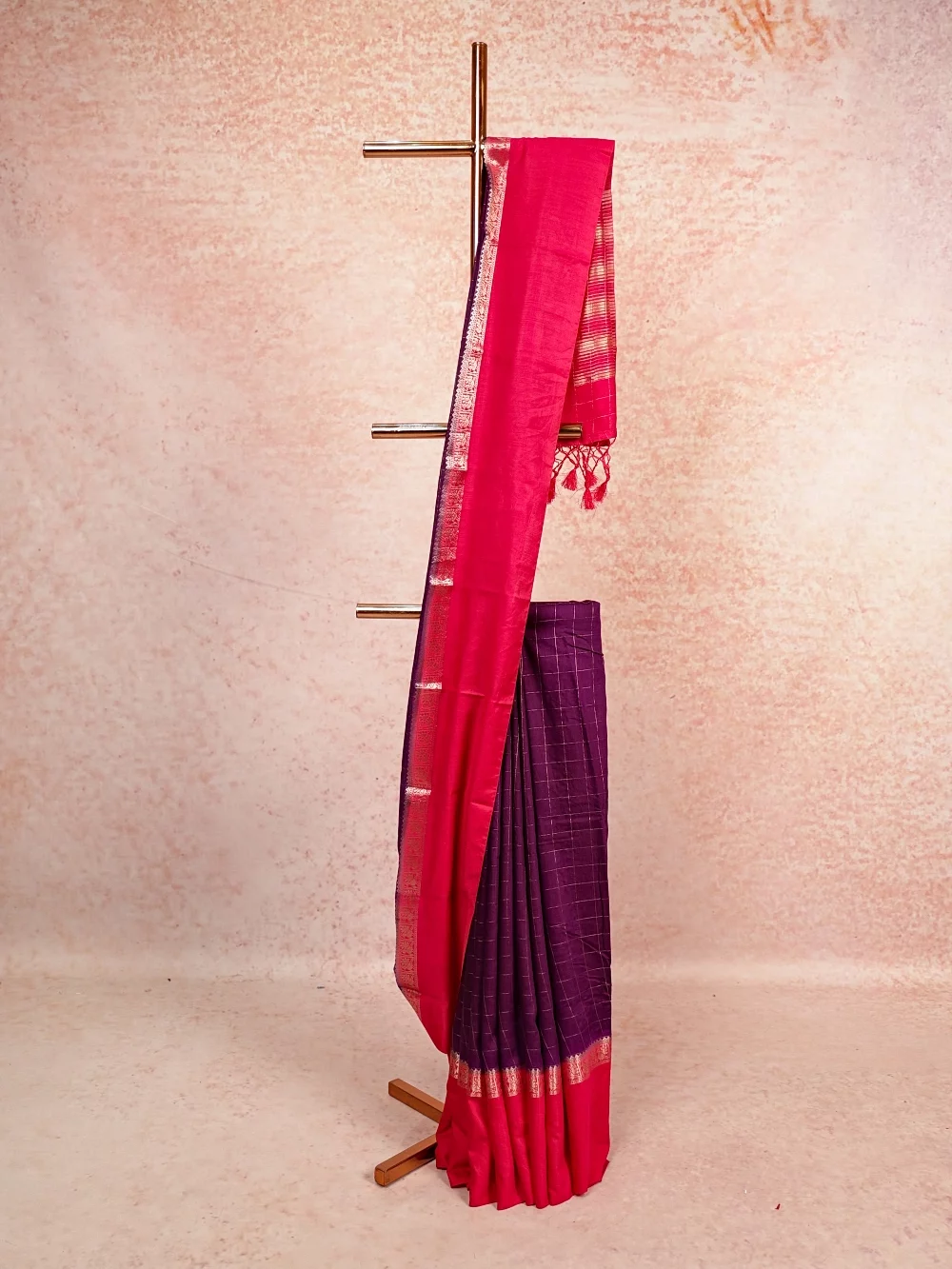 Violet Semi Banarasi Saree