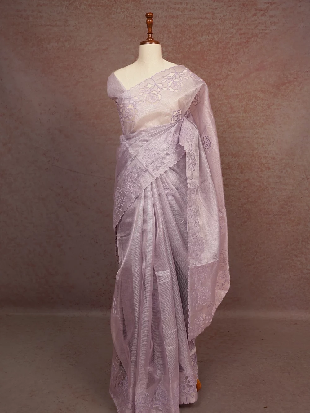 Lavender Semi Tissue Saree