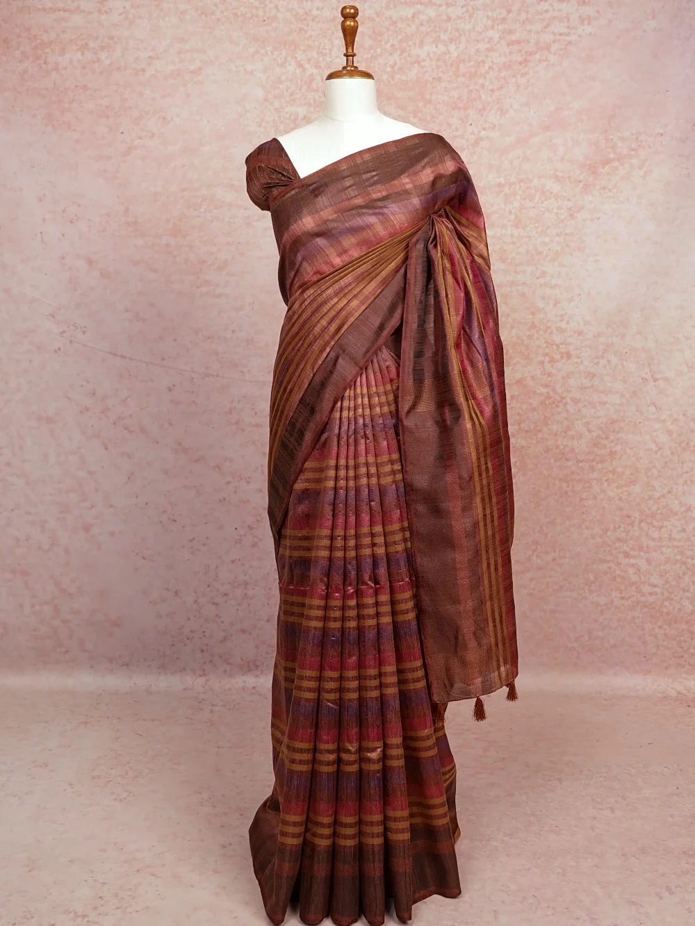 Multi Color Semi Banarasi Saree