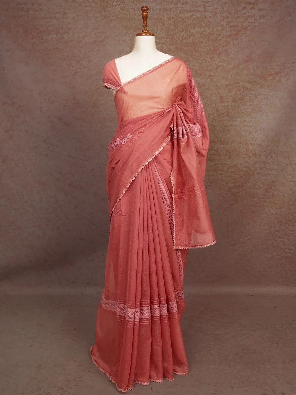 Coral Pink Kota Saree