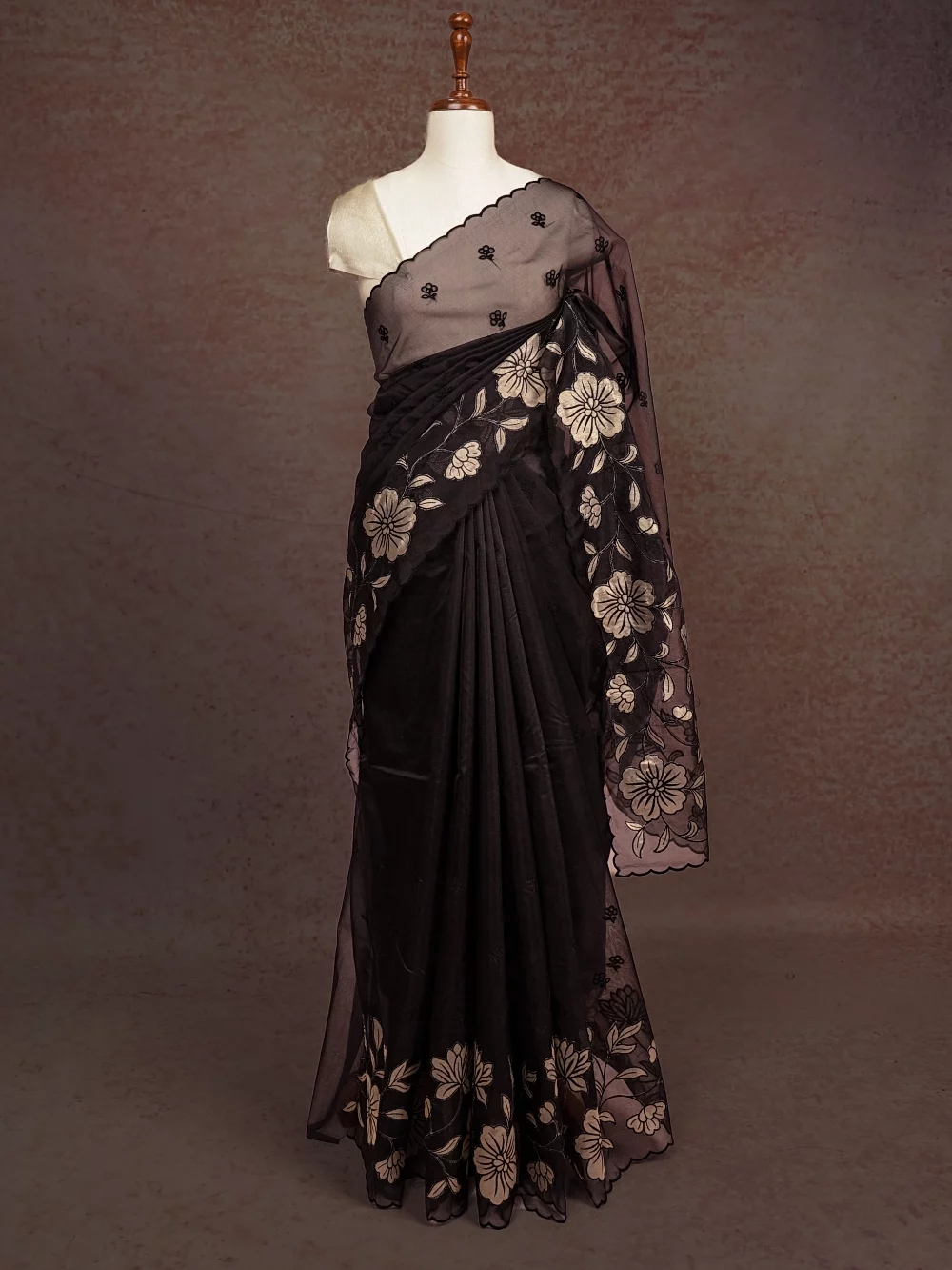 Black Organza Saree