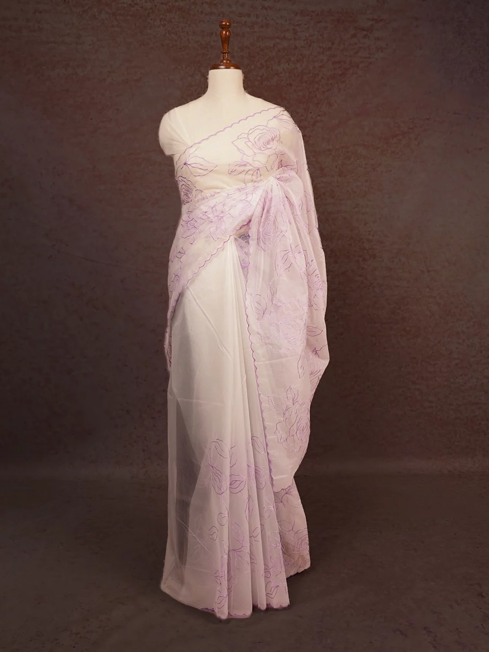 White Organza Saree
