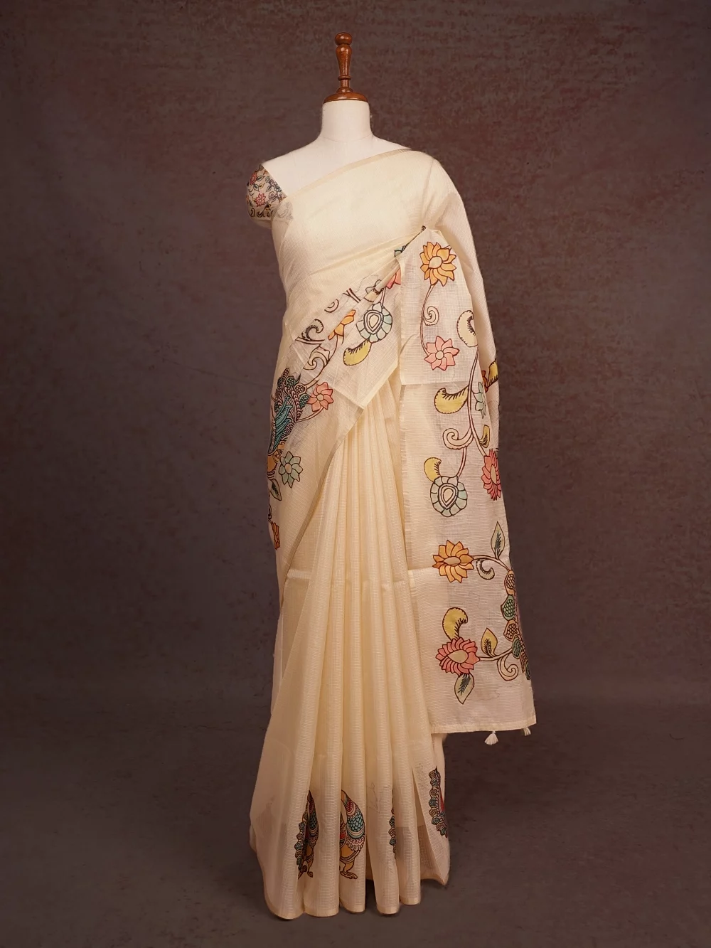 Cream Silky Kota Saree