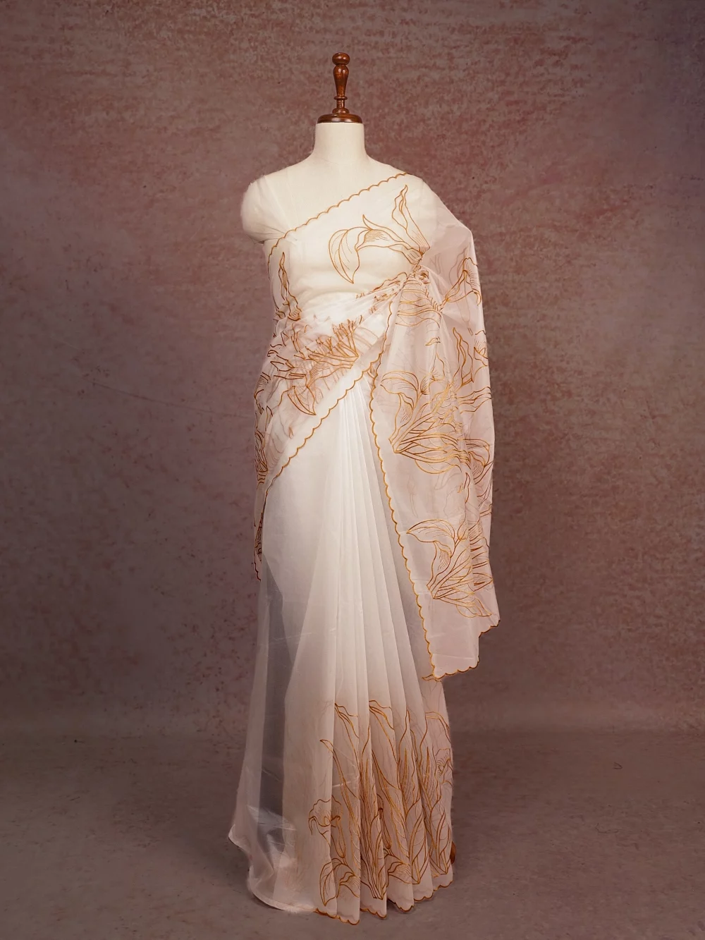 Milk White Organza Saree