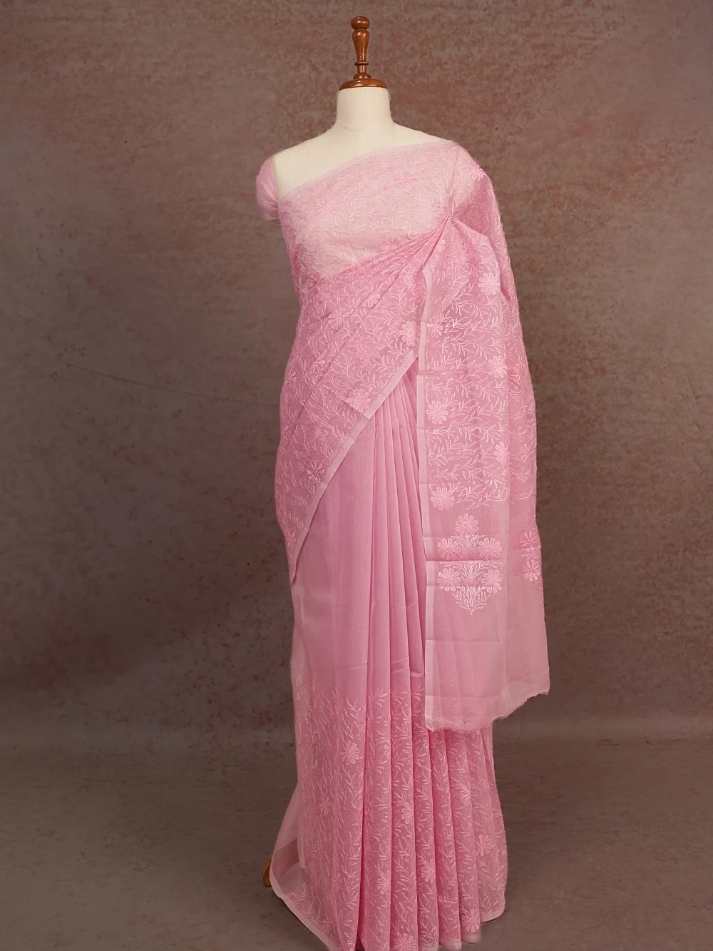 Baby Pink Net Kota Saree