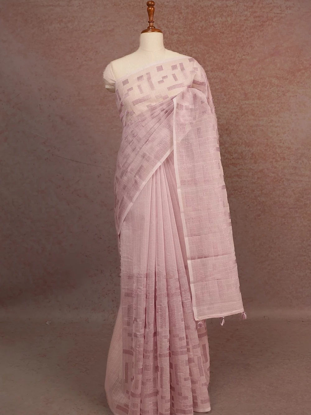 Light Lavender Net Kota Saree