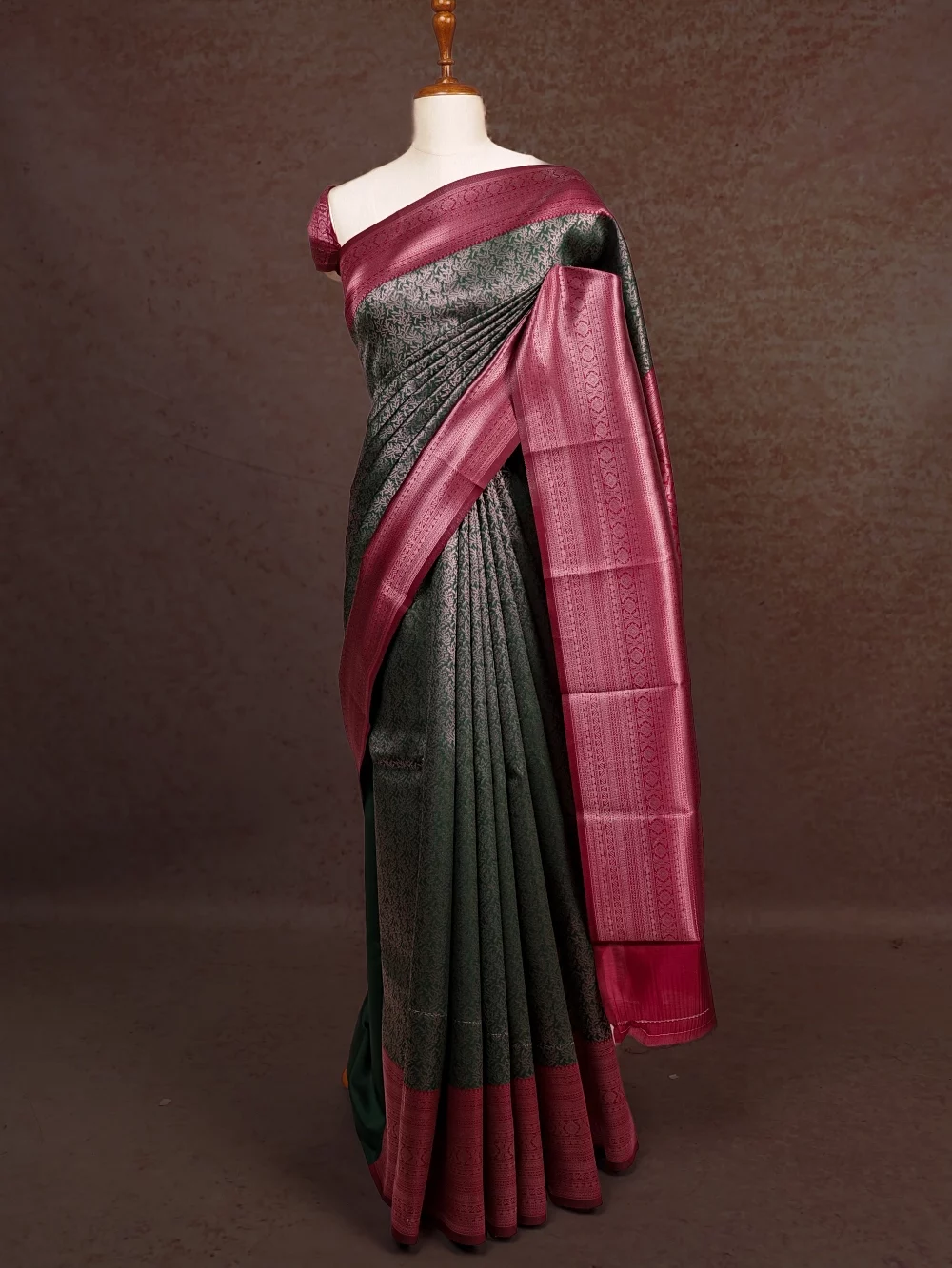 Green Semi Silk Saree