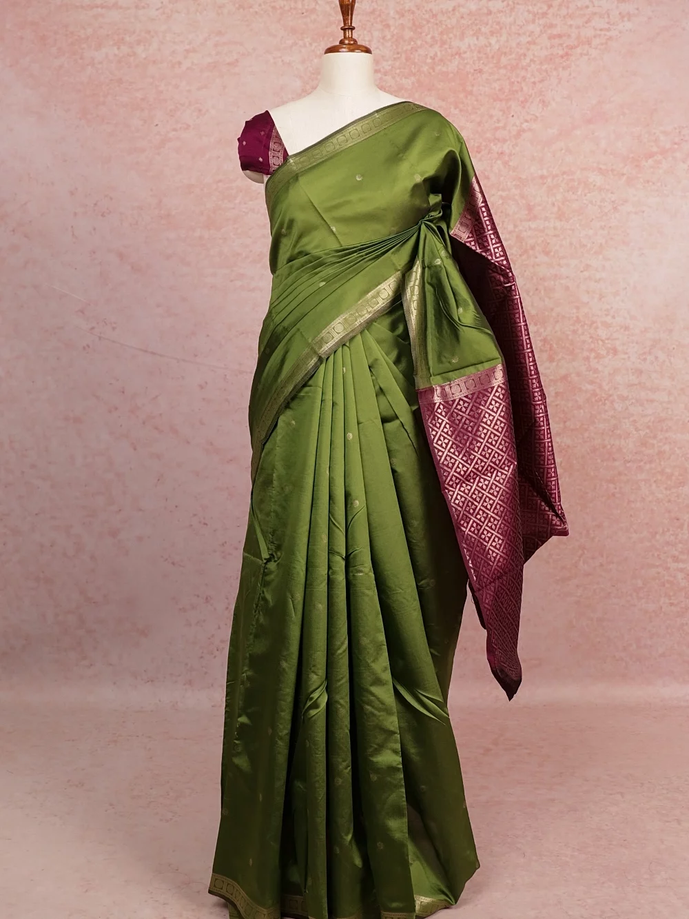 Green Semi Silk Saree