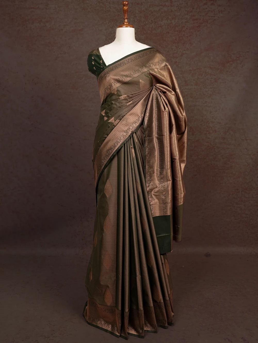 Light Green Colour Semi Silk Saree