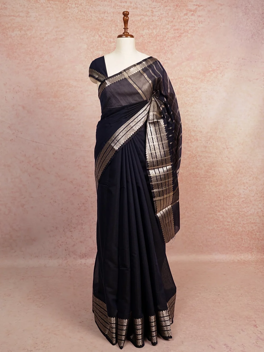 Dark Blue Art Silk Saree
