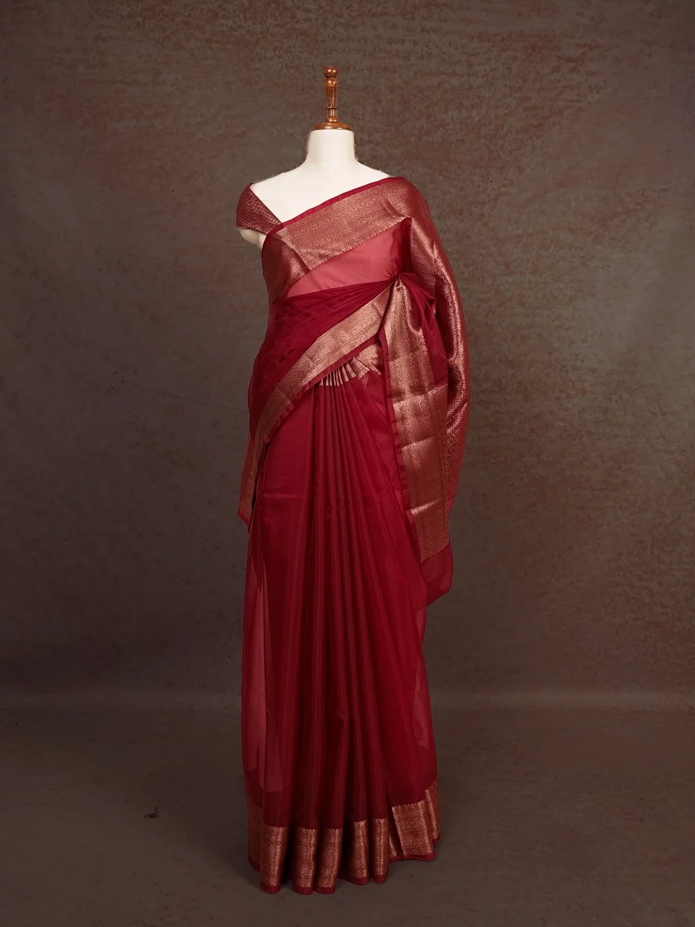 Maroon Art Silk Saree