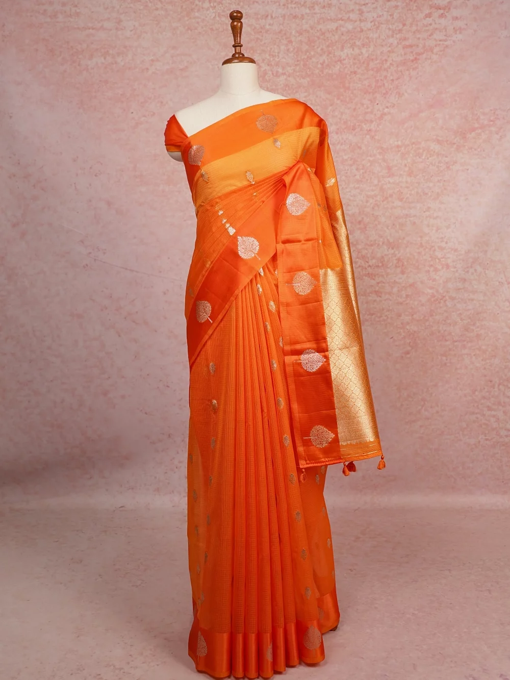 Orange Kota Saree