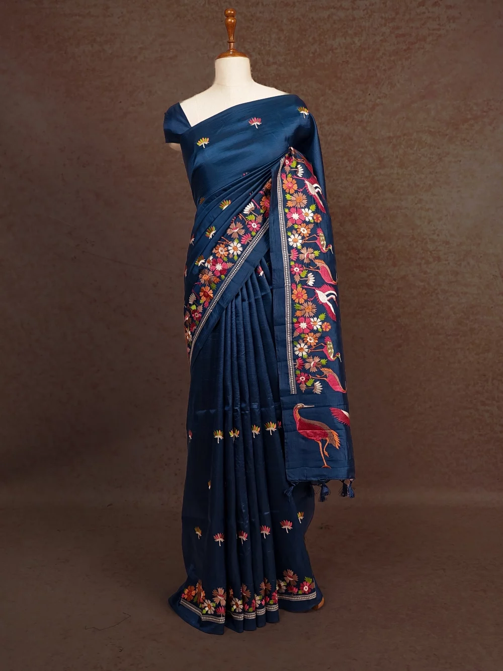 Blue Semi Silk Saree