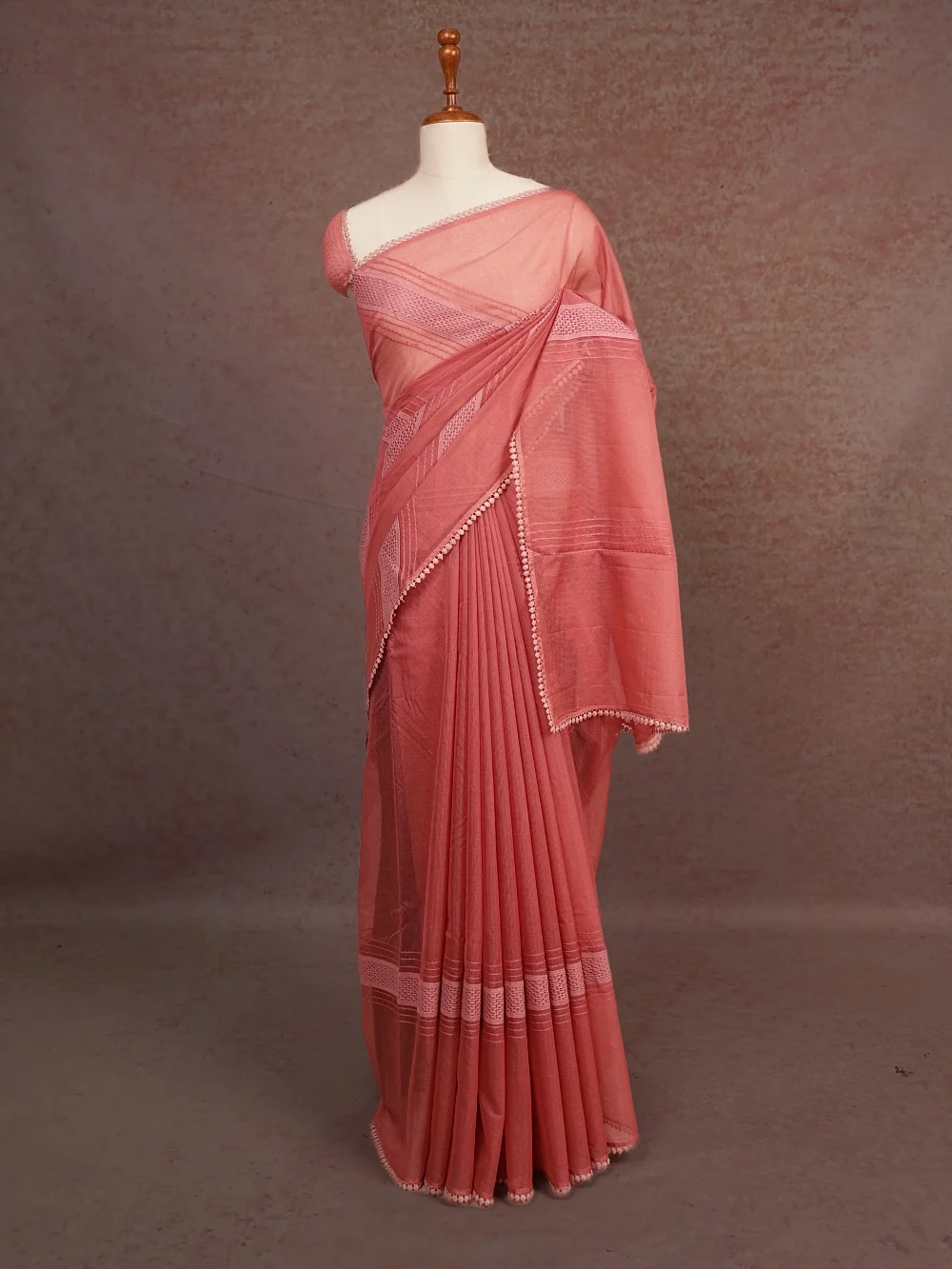 Peach Kota Saree