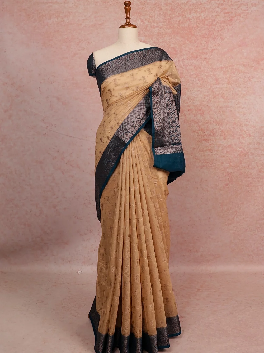 Light Sandal Colour Semi Tussar Saree