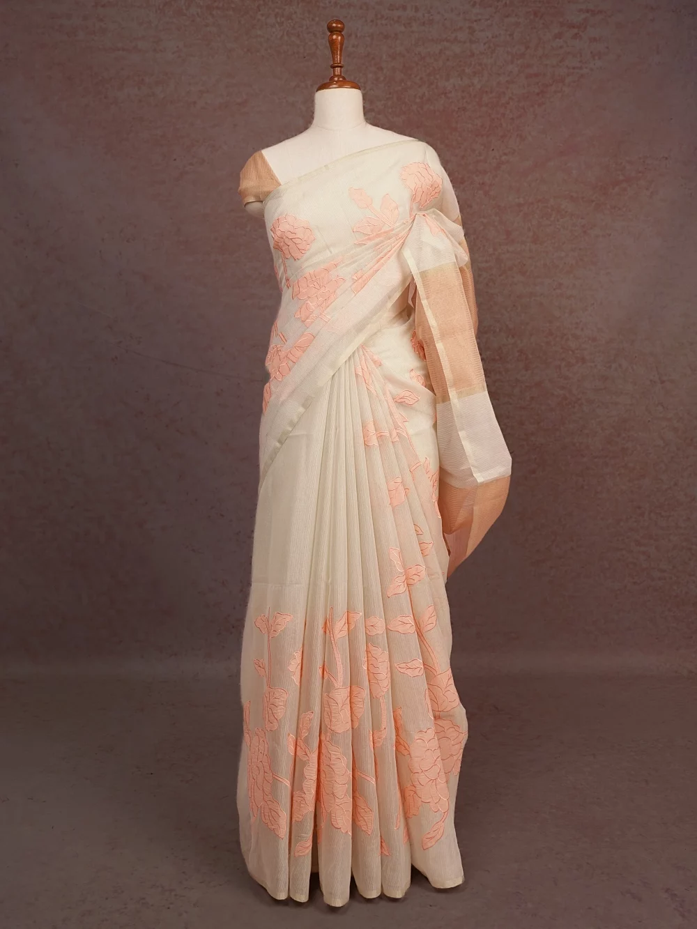 White Net Kota Saree