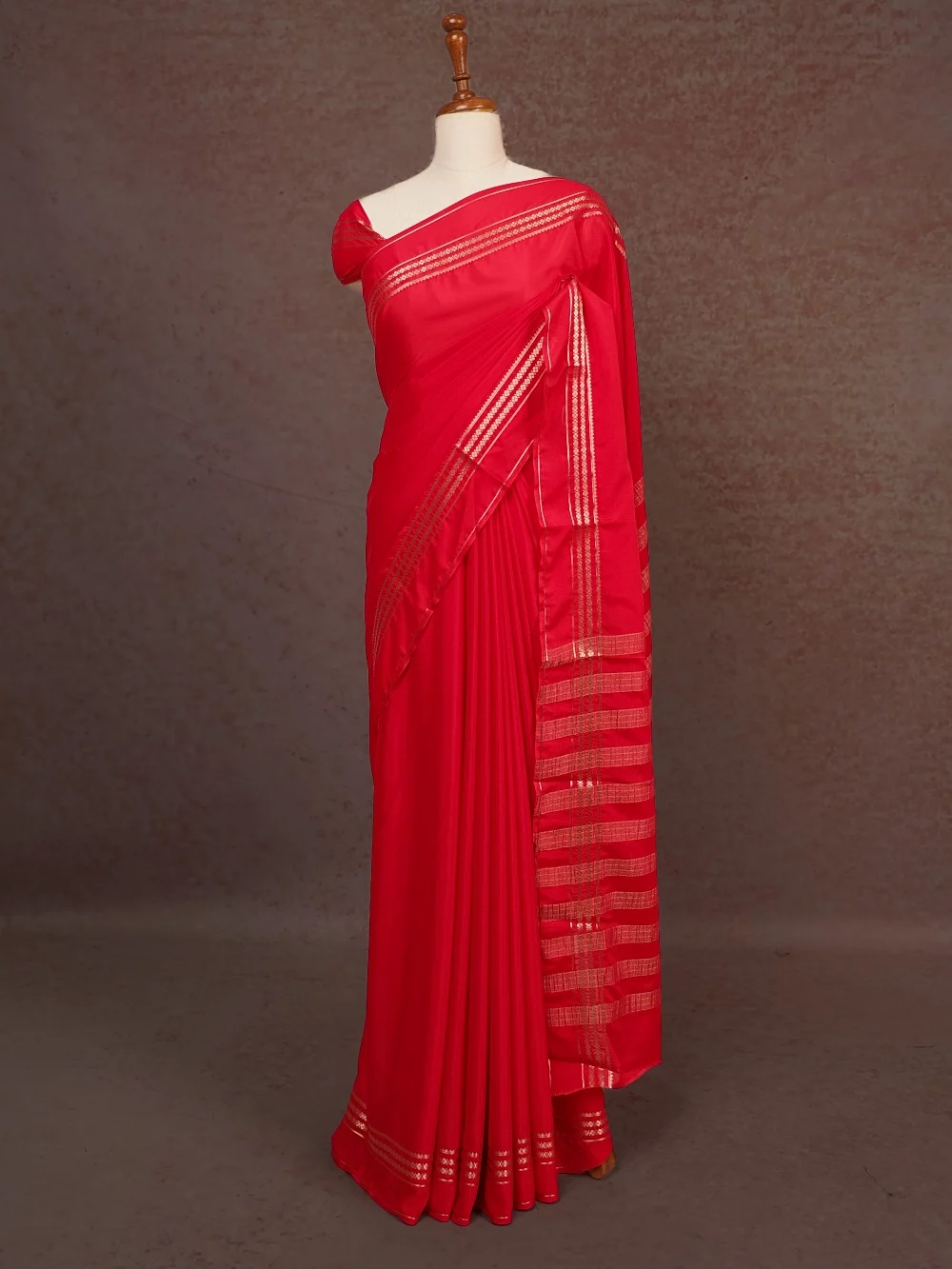 Redish Pink Binny Silk Saree