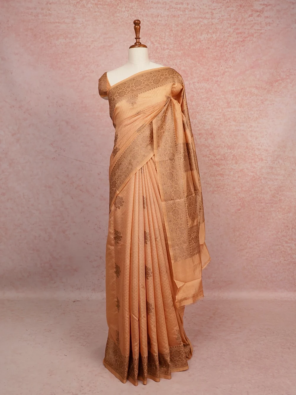 Light Orange Silk Saree