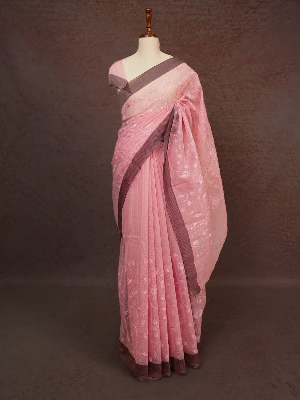 Pink Net Kota Saree