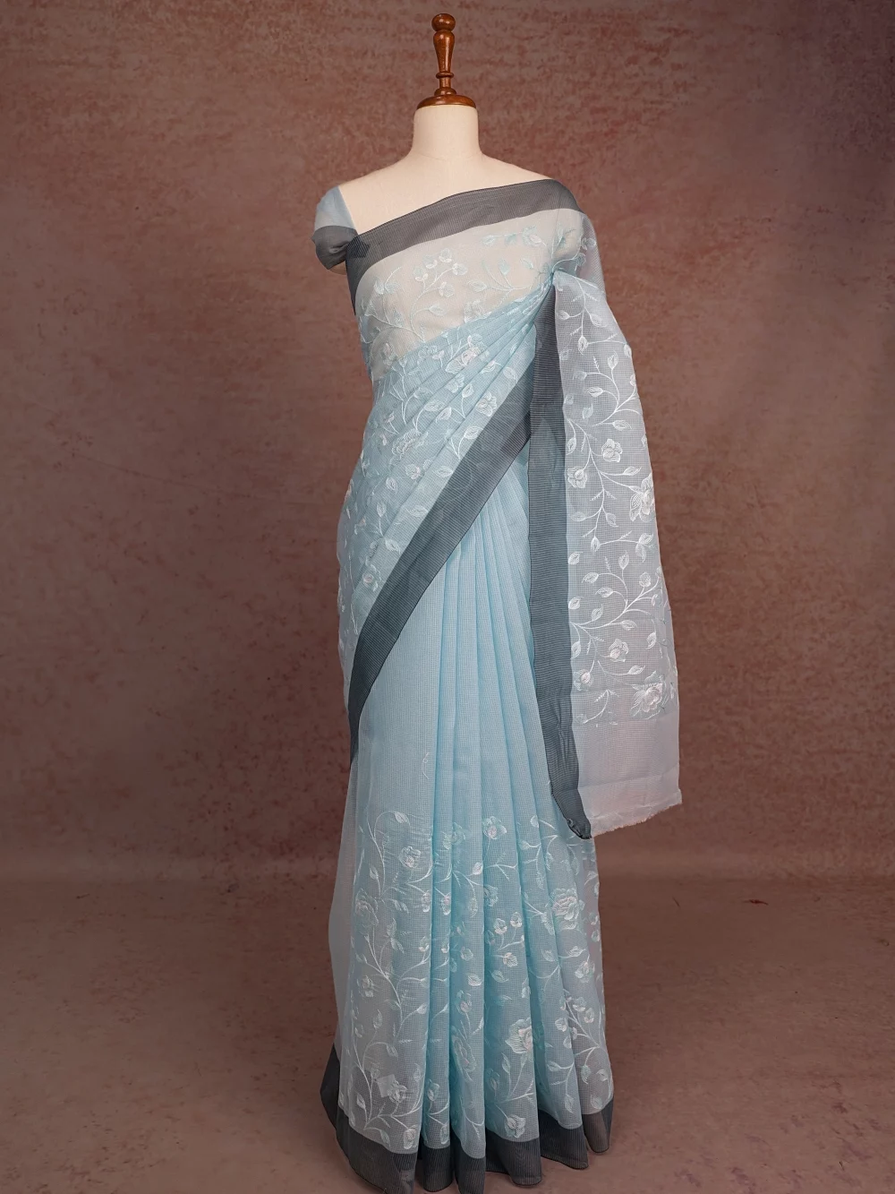Sky Blue Kota Saree