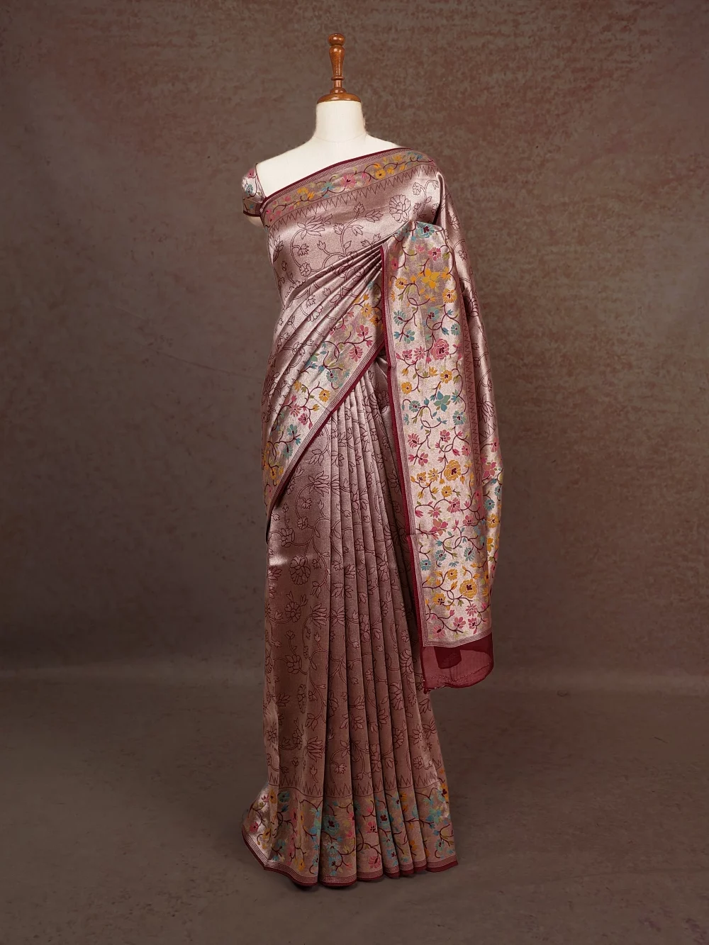 Silver Tissue Banarasi Saree