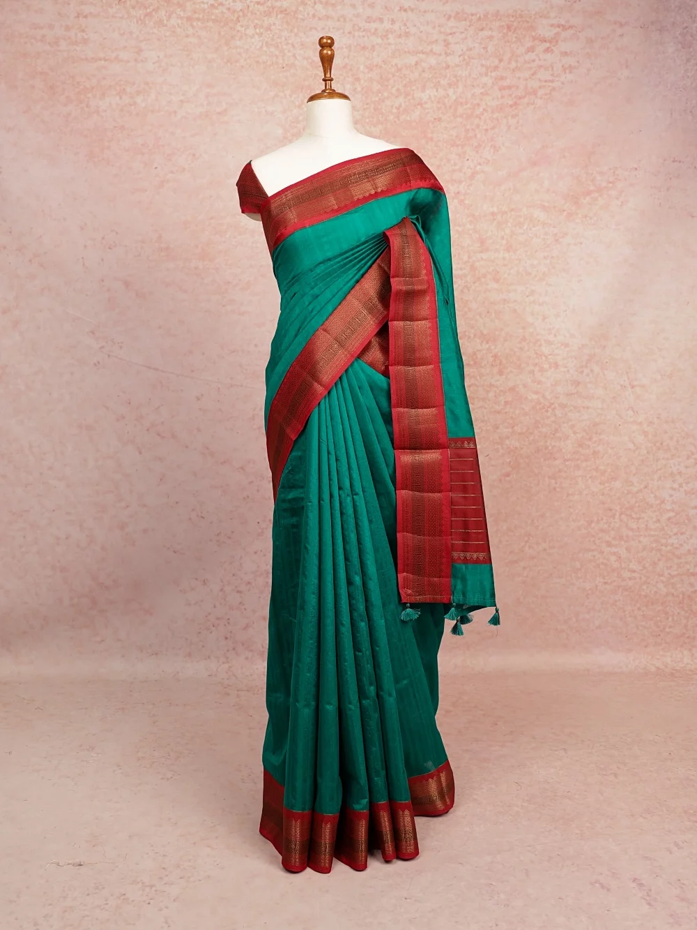 Green Jute Silk Saree