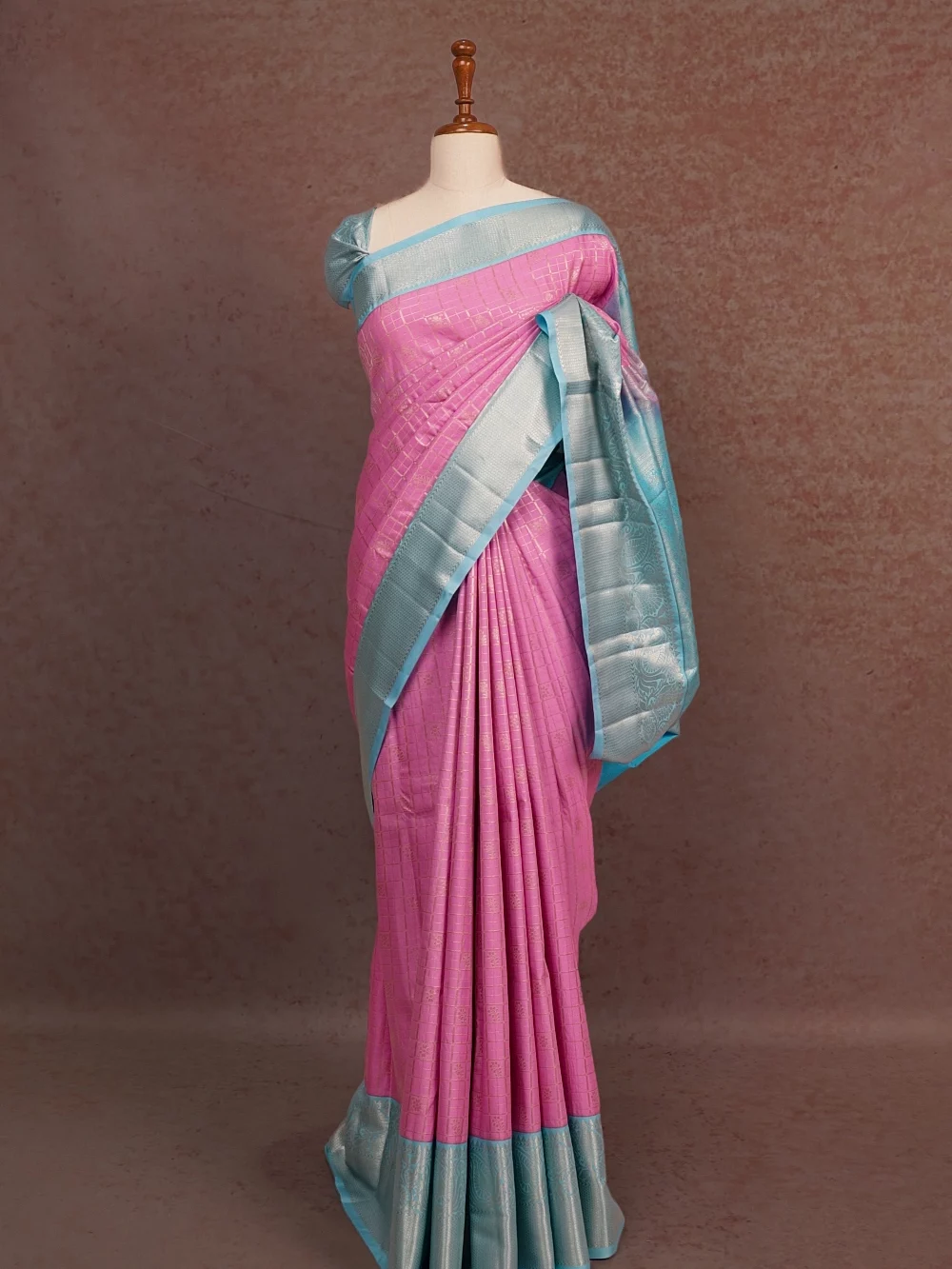 Pink Semi Silk Saree