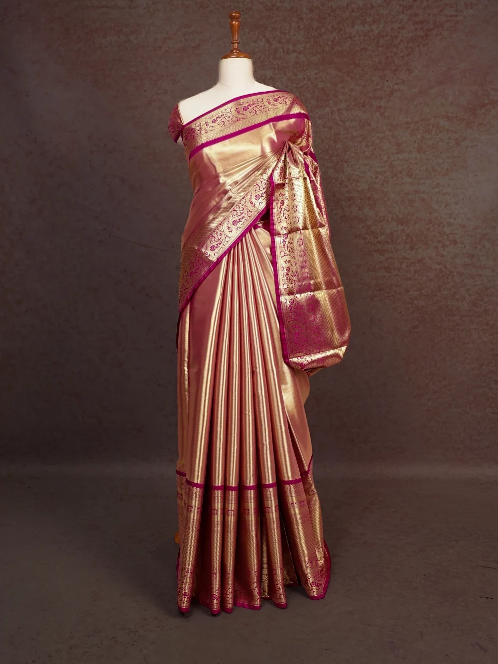 Vadamulla With Goladen Semi Tissue Silk Saree
