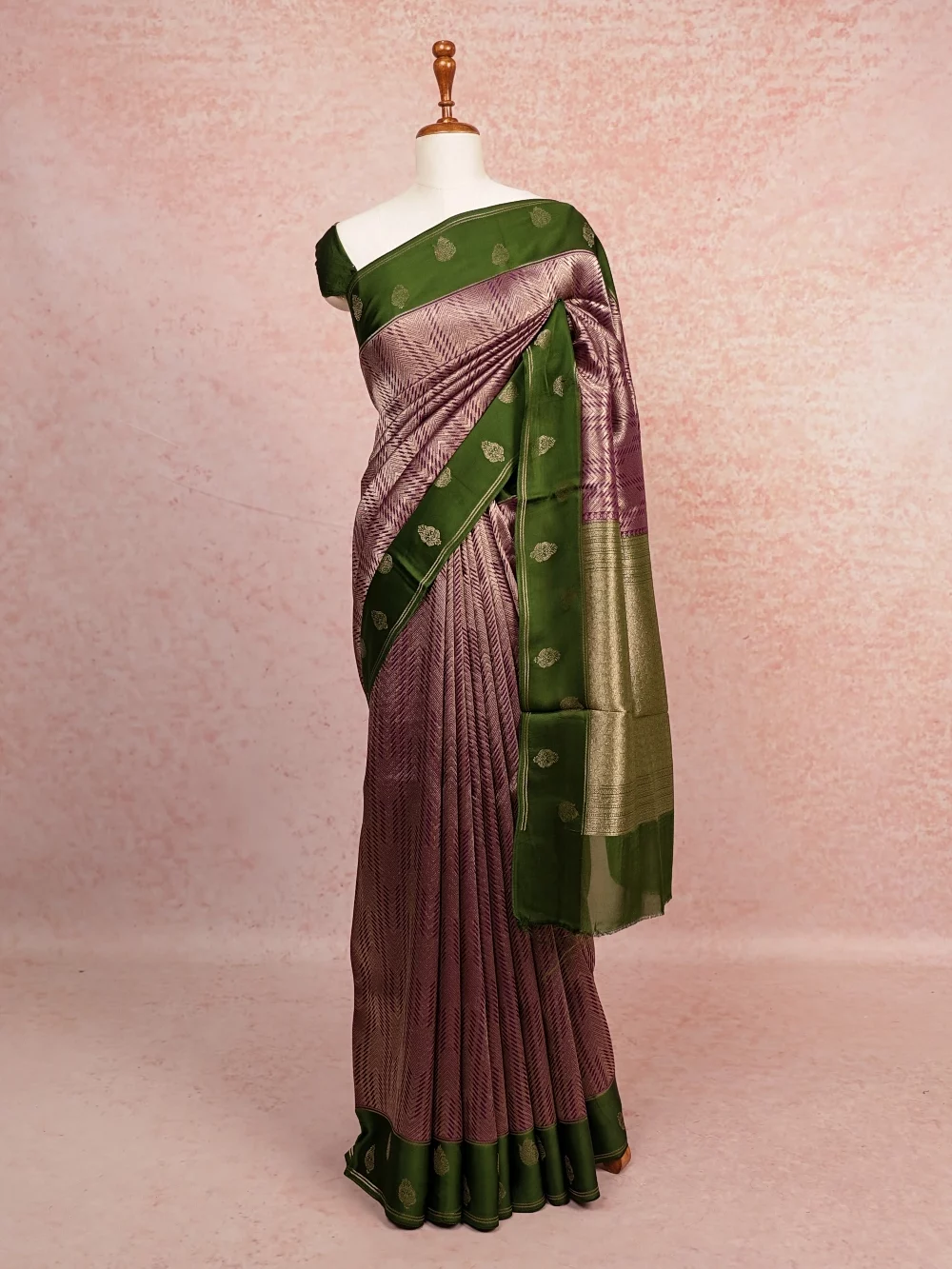 Violet Banarasi Georgette Saree