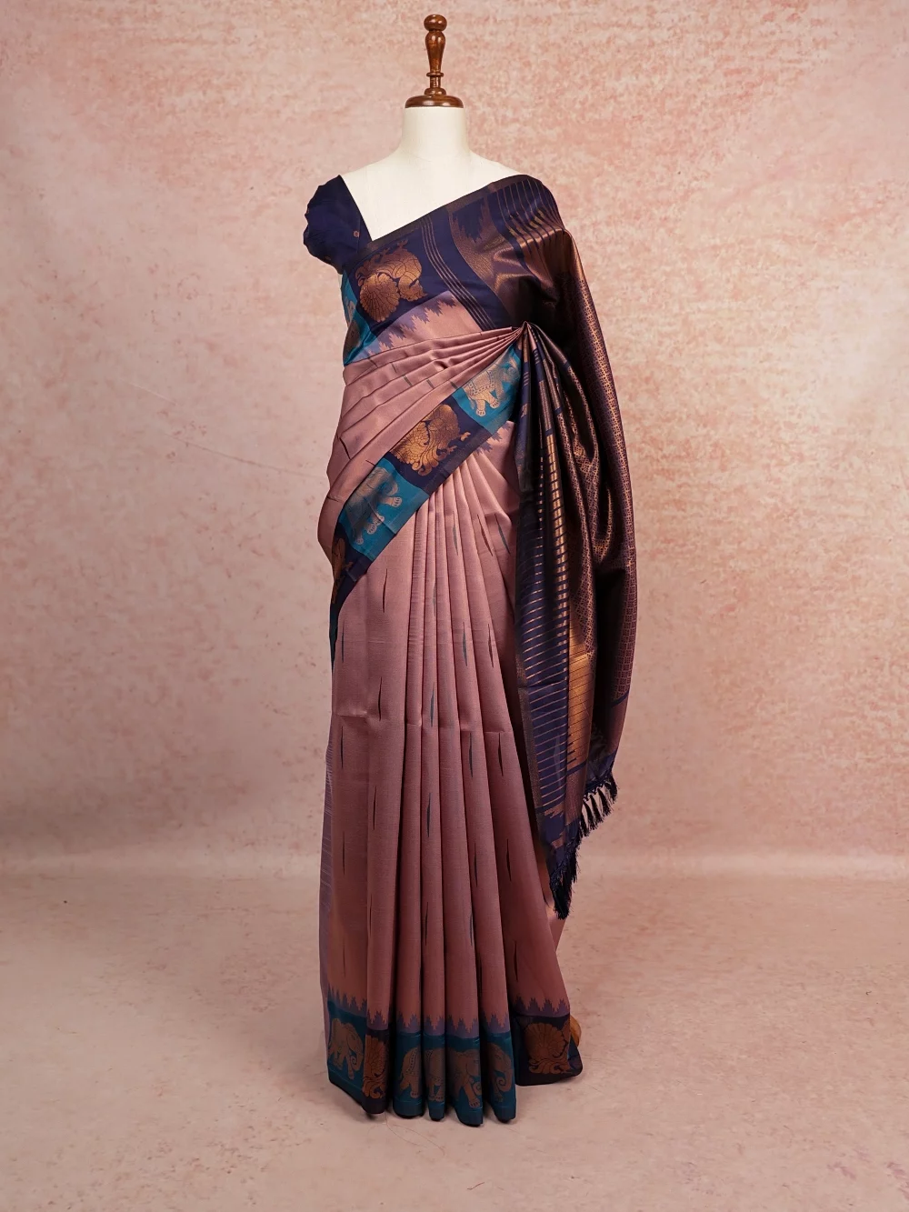 Light Lavender Semi Silk Saree
