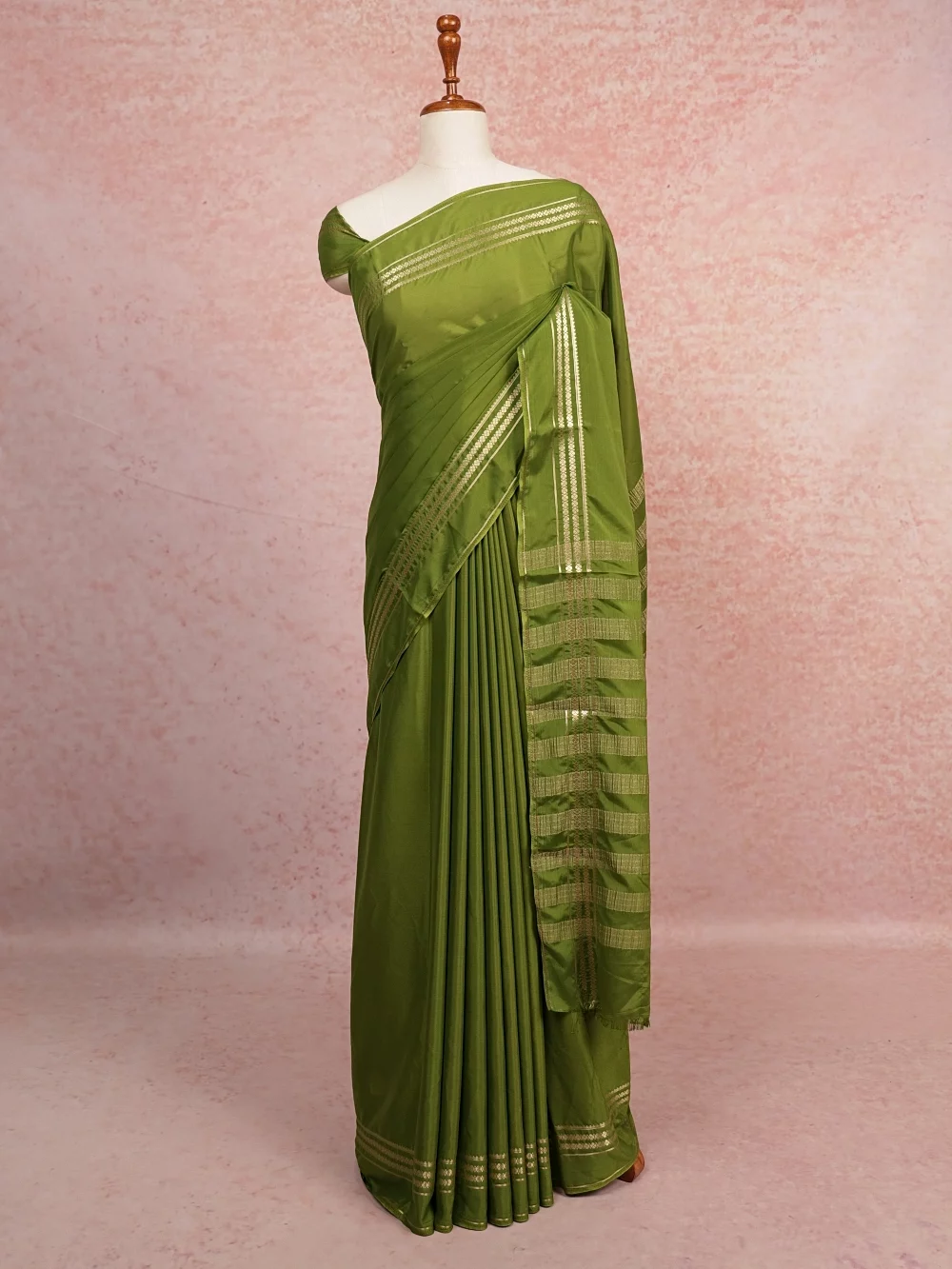 Green Chiffon Saree
