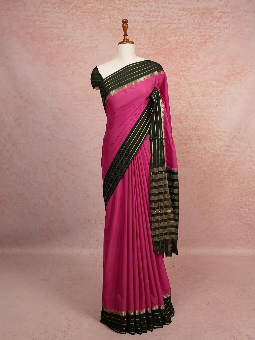 Pink Chiffon Saree