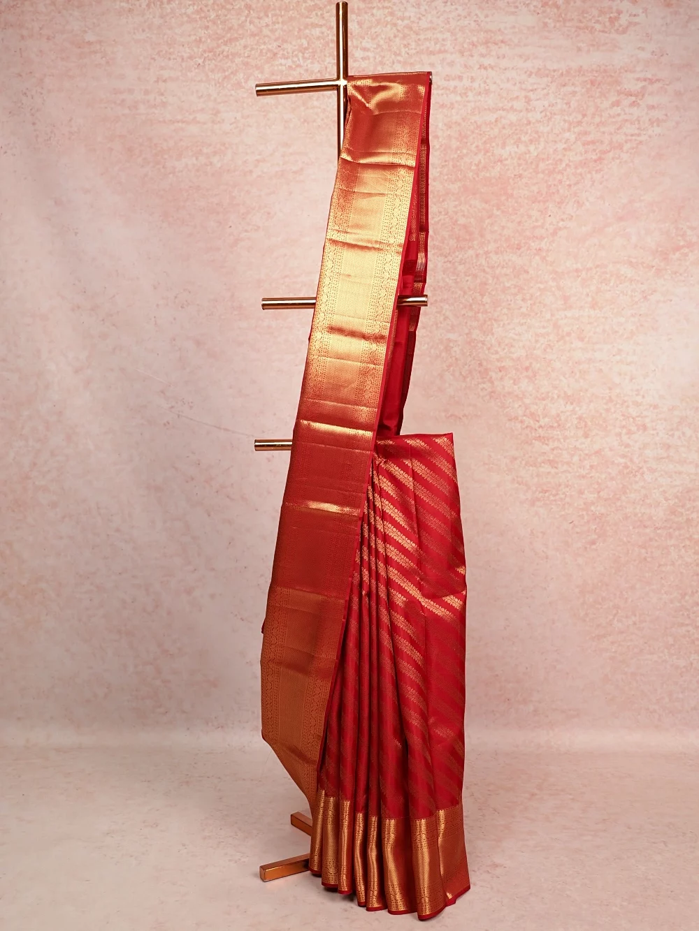 Arakku Red Kancheepuram Silk Saree