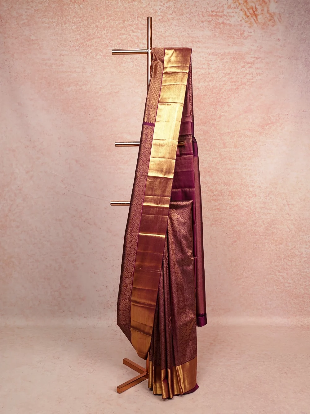 Grape Purple Kancheepuram Silk Saree