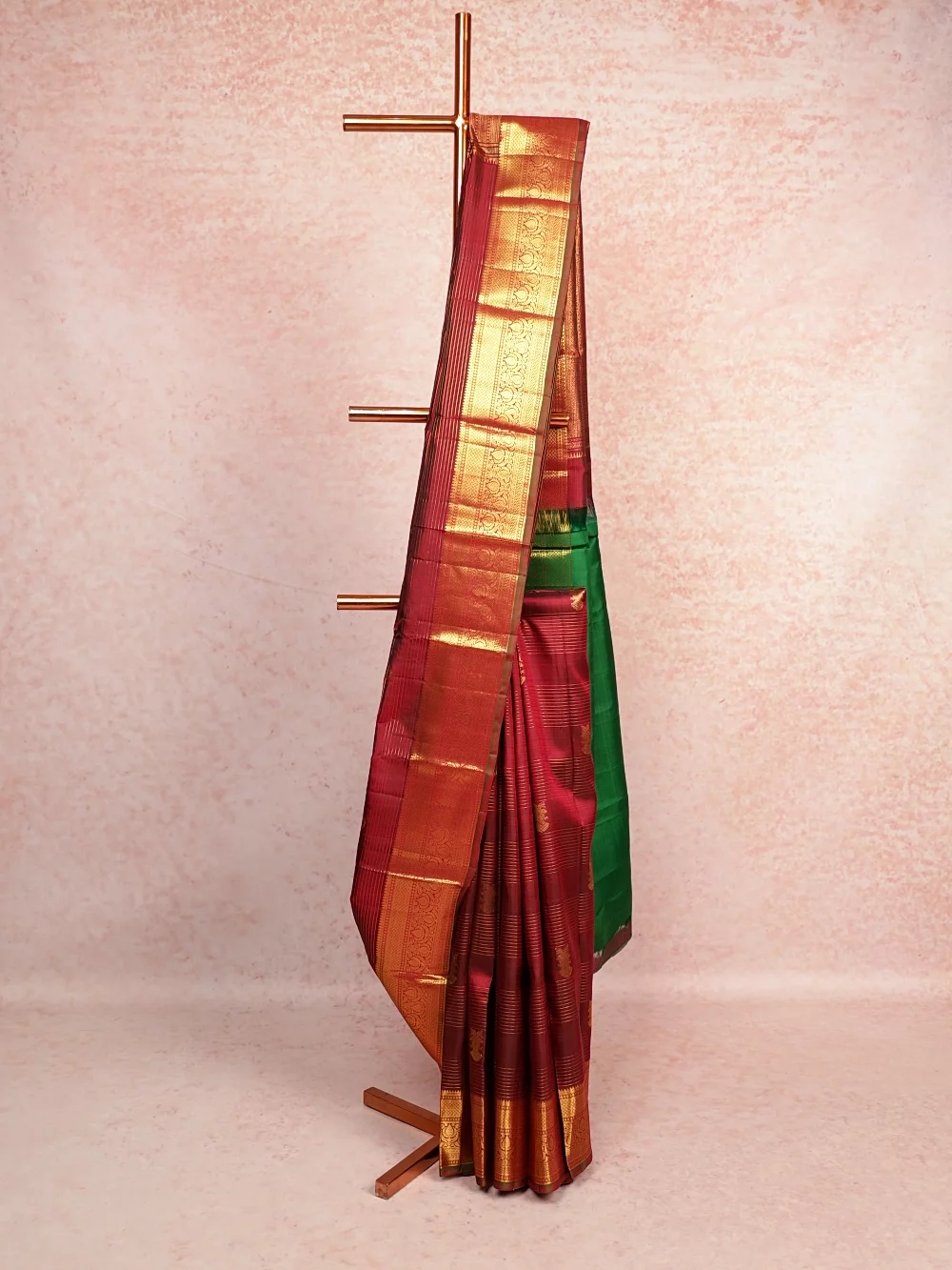 Maroon Kancheepuram Silk Saree