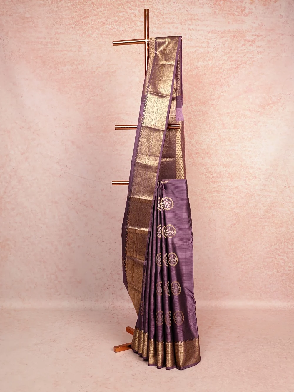 Lavender Kancheepuram Silk Saree