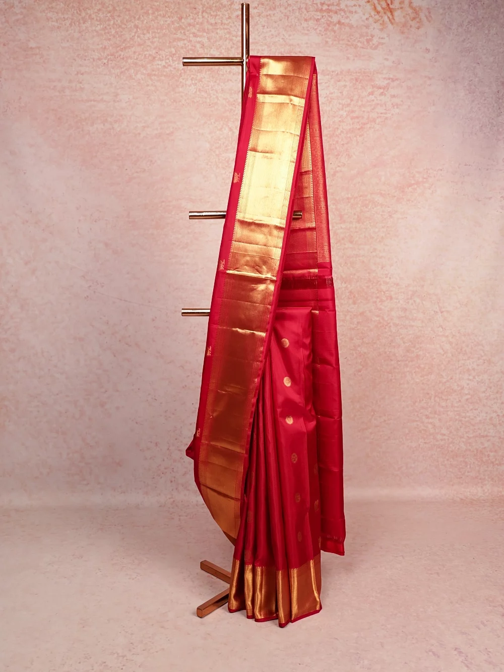 Arakku Red Kancheepuram Silk Saree