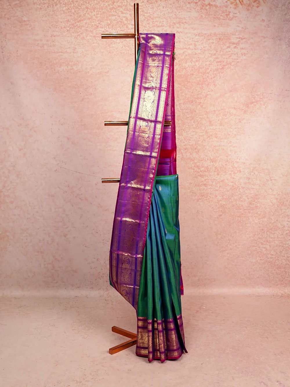 Peacock Green Kancheepuram Silk Saree
